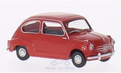 Miniature Fiat 600 1/87 Wiking rouge Fiat 600 1/87 Wiking rouge miniature