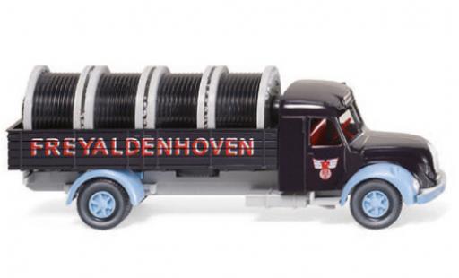 Miniature Magirus S 7500 1/87 Wiking Freyaldenhoven plateformes-Truck avec charge Magirus S 7500 1/87 Wiking Freyaldenhoven plateformes-Truck avec charge miniature