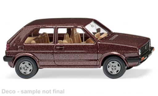 Miniature Volkswagen Golf 1/87 Wiking II metallise brun Volkswagen Golf 1/87 Wiking II metallise brun miniature