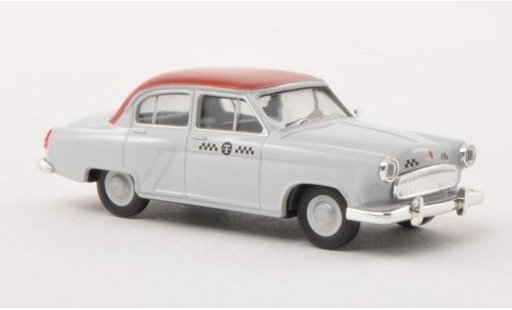 Wolga M21 Base 1/87 Herpa Taxi grise/rouge miniature