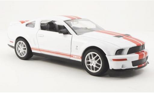 Miniature Shelby GT 1/24 Yat Ming 500 blanche 2007 avec rouge Streifen Shelby GT 1/24 Yat Ming 500 blanche 2007 avec rouge Streifen miniature